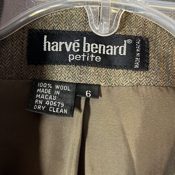 Harve’ Benard Petite Wool Blazer- Single Button - Brown - Picture 8 of 8